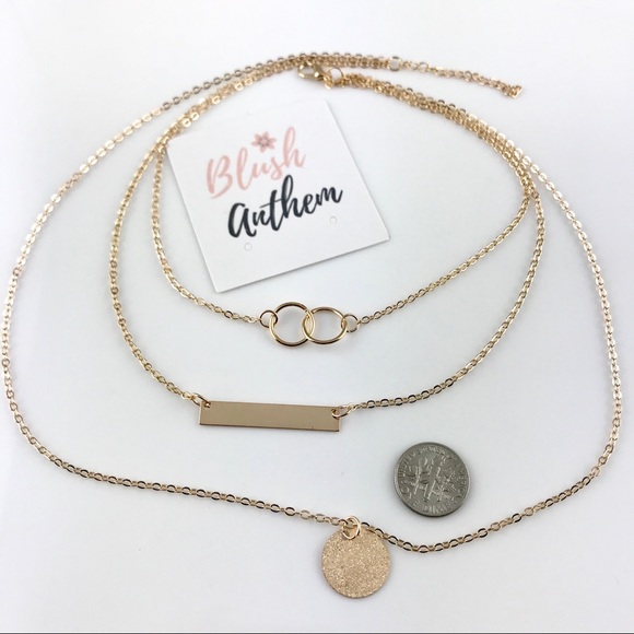 3 for $25⚡️double circle bar coin necklace - Picture 7 of 8